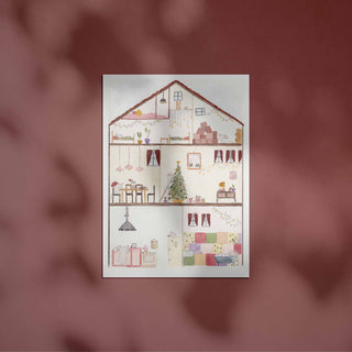 Karte: Weihnachtsmaushaus.