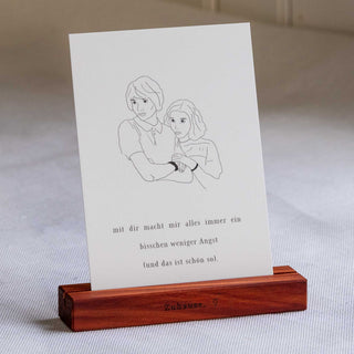 Kartenhalter Pflaume mit Personalisierung